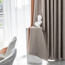 Cortina Moderna De Costura Sob Medida, Cortina Blackout De Chenille Para Sala De Estar E Quarto