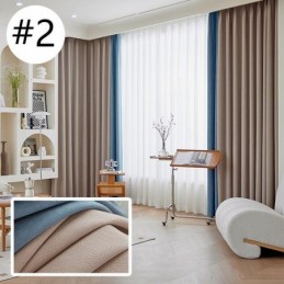 Cortina Moderna De Costura Sob Medida, Cortina Blackout De Chenille Para Sala De Estar E Quarto