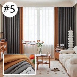 Cortina Moderna De Costura Sob Medida, Cortina Blackout De Chenille Para Sala De Estar E Quarto