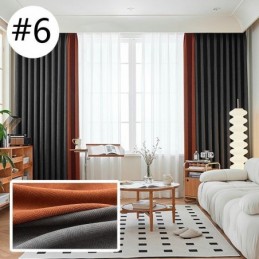 Cortina Moderna De Costura Sob Medida, Cortina Blackout De Chenille Para Sala De Estar E Quarto