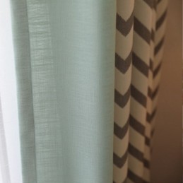 Cortinas Jacquard De Luxo Onduladas Listradas Blackout Para Sala De Estar