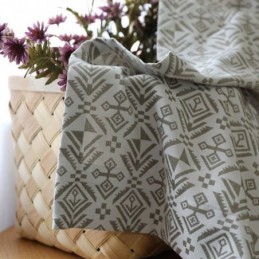 Cortinas Jacquard De Luxo Geométricas Blackout Para Sala De Estar