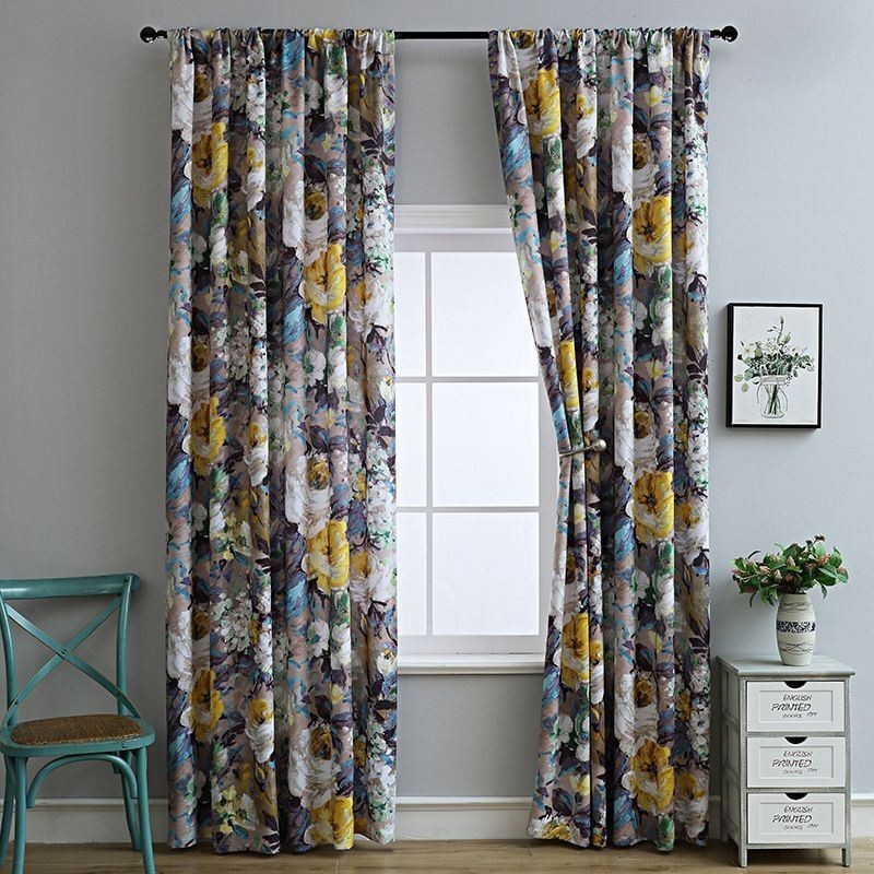 Cortina Blackout Americana Feita Sob Medida, Cortinas Para Escurecimento De Ambientes Com Estampa Floral