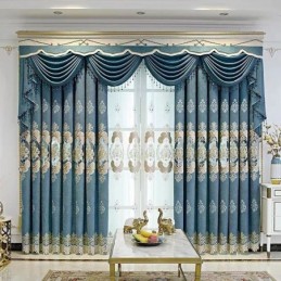 Cortina Moderna Feita Sob Medida Cortina Estilo Europeu Bordado