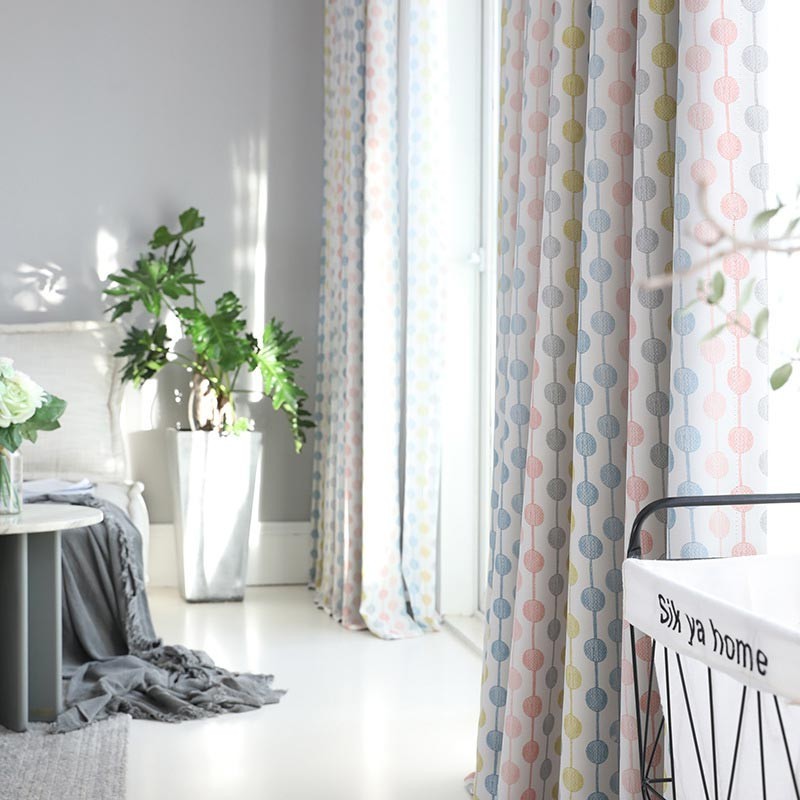 Cortina Moderna Simples Feita Sob Medida, Exclusiva, Com Estampa De Cordas De Cama, Tecido Blackout Para Quarto Infantil