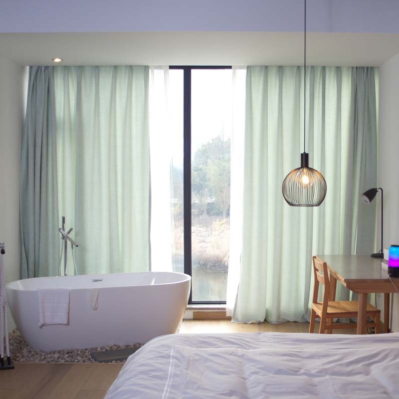 Cortina Japonesa Simples Feita Sob Medida, Tecido Grosso De Chenille Sólido Térmico Para Quarto E Sala De Estar