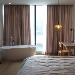 Cortina Japonesa Simples Feita Sob Medida, Tecido Grosso De Chenille Sólido Térmico Para Quarto E Sala De Estar