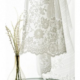 Cortina Transparente De Renda De Cor Sólida Feita Sob Medida, Painel De Cortina De Voile, Janela Saliente Para Quarto