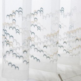 Cortinas Transparentes De Tule Bordado, Voile E Organza Para Sala De Estar E Quarto