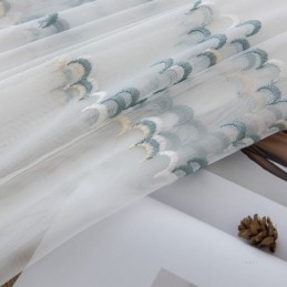 Cortinas Transparentes De Tule Bordado, Voile E Organza Para Sala De Estar E Quarto