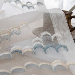 Cortinas Transparentes De Tule Bordado, Voile E Organza Para Sala De Estar E Quarto