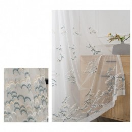 Cortinas Transparentes De Tule Bordado, Voile E Organza Para Sala De Estar E Quarto