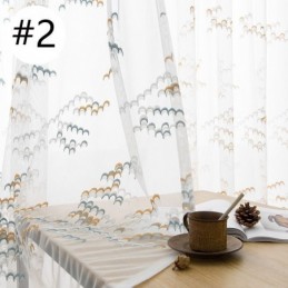 Cortinas Transparentes De Tule Bordado, Voile E Organza Para Sala De Estar E Quarto