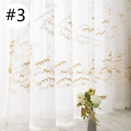 Cortinas Transparentes De Tule Bordado, Voile E Organza Para Sala De Estar E Quarto