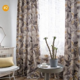 Cortina Rural Americana Feita Sob Medida Para Quarto, Tecido Verde De Proteção Ambiental Impresso