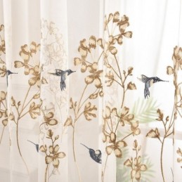 Cortina Decorativa Transparente Feita Sob Medida, Cortina De Tule Bordado, Sala De Estar, Quarto