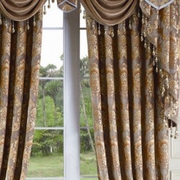 Cortina De Janela De Luxo Em Chenille Jacquard Feita Sob Medida, Design Elegante Para Decoração De Quarto