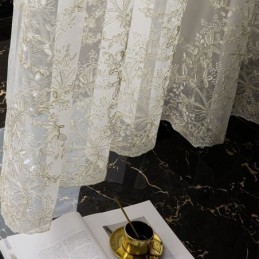 Cortina Decorativa Transparente Feita Sob Medida, Cortina De Tule Bordado, Sala De Estar, Quarto