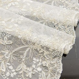 Cortina Decorativa Transparente Feita Sob Medida, Cortina De Tule Bordado, Sala De Estar, Quarto