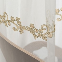 Cortina Transparente Minimalista Moderna Feita Sob Medida, Cortinas De Tule Bordado Para Sala De Estar E Quarto