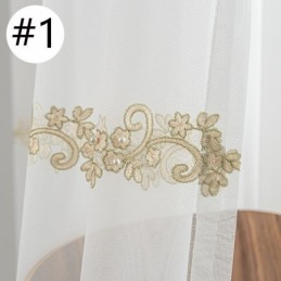Cortina Transparente Minimalista Moderna Feita Sob Medida, Cortinas De Tule Bordado Para Sala De Estar E Quarto