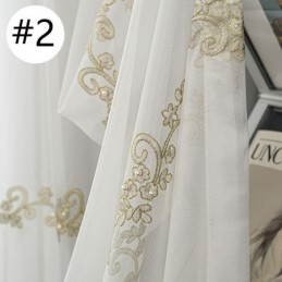 Cortina Transparente Minimalista Moderna Feita Sob Medida, Cortinas De Tule Bordado Para Sala De Estar E Quarto