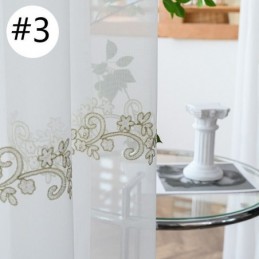 Cortina Transparente Minimalista Moderna Feita Sob Medida, Cortinas De Tule Bordado Para Sala De Estar E Quarto