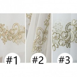 Cortina Transparente Minimalista Moderna Feita Sob Medida, Cortinas De Tule Bordado Para Sala De Estar E Quarto