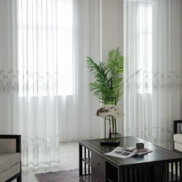 Cortinas Decorativas Transparentes Sob Medida, Cortinas De Tule Bordado, Sala De Estar E Quarto