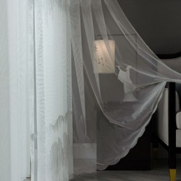 Cortinas Decorativas Transparentes Sob Medida, Cortinas De Tule Bordado, Sala De Estar E Quarto