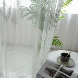 Cortinas Decorativas Transparentes Sob Medida, Cortinas De Tule Bordado, Sala De Estar E Quarto