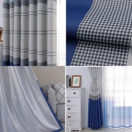 Cortina Blackout Nórdica Feita Sob Medida Com Listras Estampadas Para Quarto