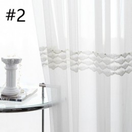 Cortina Transparente Respirável Feita Sob Medida, Cortina Europeia Decorativa De Tule Voile Para Sala De Estar