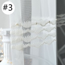Cortina Transparente Respirável Feita Sob Medida, Cortina Europeia Decorativa De Tule Voile Para Sala De Estar