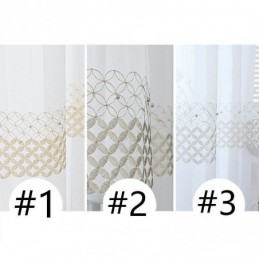 Cortinas De Voile Bordadas Nórdicas Transparentes Para Sala De Estar E Quarto