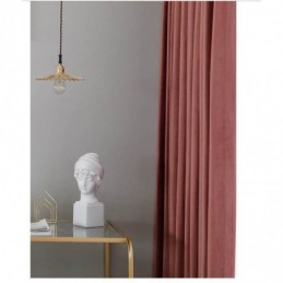 Cortina Blackout Minimalista De Flanela Vermelha Feita Sob Medida, Tecido De Cor Sólida, Sala De Estar E Quarto