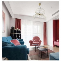 Cortina Blackout Minimalista De Flanela Vermelha Feita Sob Medida, Tecido De Cor Sólida, Sala De Estar E Quarto