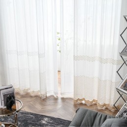 Cortinas De Tule Transparente Bordadas Cortinas Transparentes Para Sala De Estar