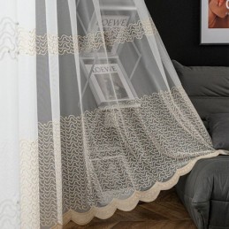 Cortinas De Tule Transparente Bordadas Cortinas Transparentes Para Sala De Estar