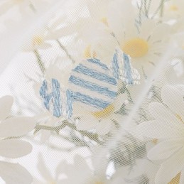Cortina Decorativa Transparente Feita Sob Medida Cortina De Tule Bordado Candy Para Quarto