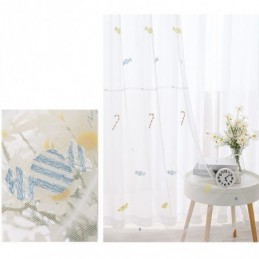 Cortina Decorativa Transparente Feita Sob Medida Cortina De Tule Bordado Candy Para Quarto