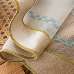 Cortinas De Tule Transparente Bordadas, Cortina De Voile Borboleta, Cortina Sob Medida Para Sala De Estar