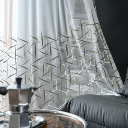 Cortina Transparente Bordada Europeia Feita Sob Medida, Cortinas De Tule De Luxo Em Voile Para Sala De Estar