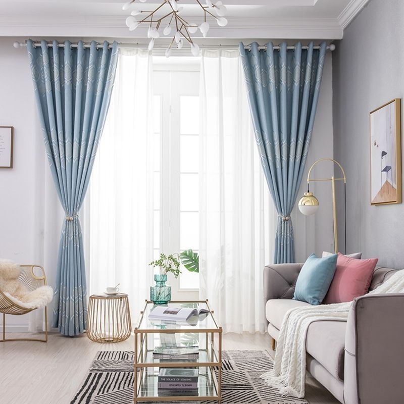 Cortina Blackout Moderna Feita Sob Medida Em Jacquard Para Sala De Estar E Quarto