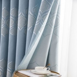Cortina Blackout Moderna Feita Sob Medida Em Jacquard Para Sala De Estar E Quarto
