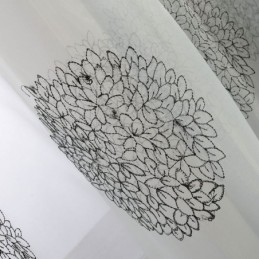 Cortina Transparente Respirável Feita Sob Medida Cortina Com Bordado De Flores Para Sala De Estar