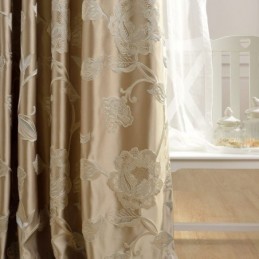 Cortina Blackout Europeia De Luxo Max Feita Sob Medida Cortina De Quarto Com Flor De Peônia