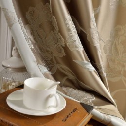 Cortina Blackout Europeia De Luxo Max Feita Sob Medida Cortina De Quarto Com Flor De Peônia