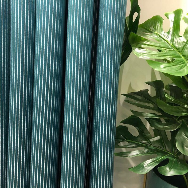 Cortinas Blackout Jacquard De Listras Verticais Para Sala De Estar