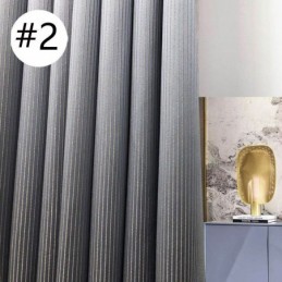 Cortinas Blackout Jacquard De Listras Verticais Para Sala De Estar